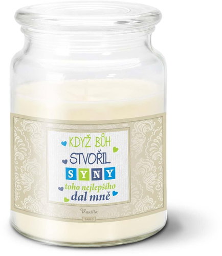 SABLIO - Když Bůh stvořil syny 500 g - Svíčka - Main image