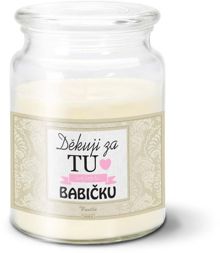 SABLIO - Děkuji za tu nejlepší babičku 500 g - Svíčka - Main image
