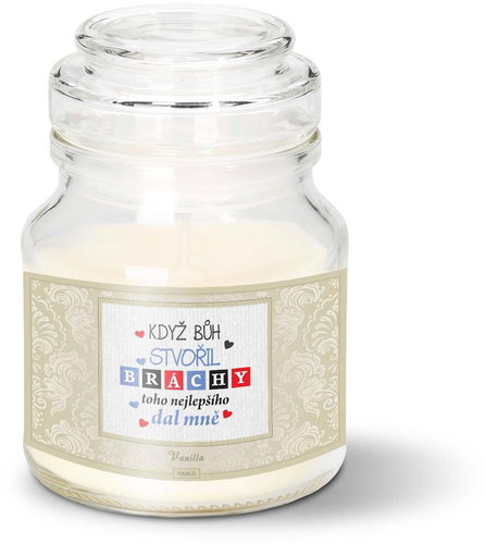SABLIO - Když Bůh stvořil bráchy 120 g - Svíčka - Main image