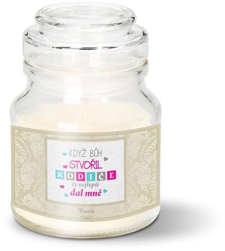 SABLIO - Když Bůh stvořil rodiče 120 g - Svíčka - Main image