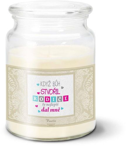 SABLIO - Když Bůh stvořil rodiče 500 g - Svíčka - Main image
