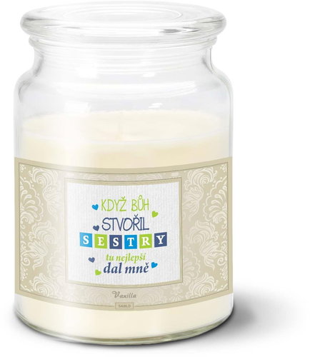 SABLIO - Když Bůh stvořil sestry 500 g - Svíčka - Main image