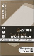 eSTUFF TitanShield 3D pre Samsung Galaxy S6 Edge + čierne - Ochranné sklo