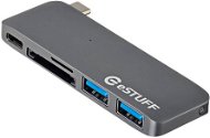 eSTUFF USB Type-C (USB-C) Slot-in Hub Grey - Replikátor portov