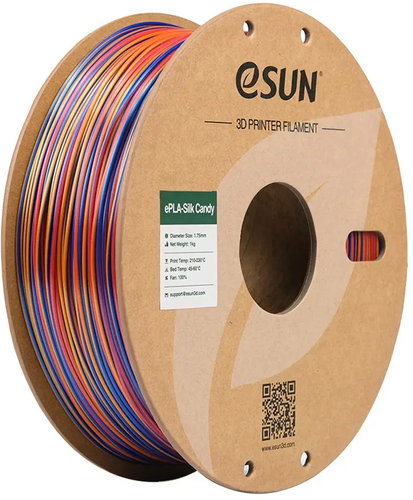 eSUN PLA-Silk Candy 1kg, Red Gold Blue - Filament - Main image