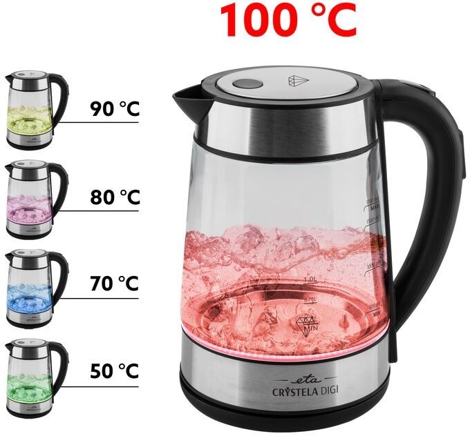 ETA 715390000 Crystela Digi üveges vízforraló