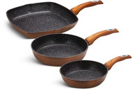 EDENBERG EB-1736C Pans granite brown surface 20/24/28 cm 3 pcs - Pan Set
