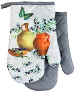 Euromat Kitchen mitt with magnet and loop, 2 pcs, Jugs grey - Work Gloves