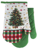 Euromat Kitchen mitt / glove with magnet and loop - Christmas tree red and green - Oven Mitt