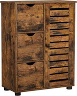 EUZIEL VASAGLE Bathroom cabinet 60 × 30 × 80 cm, rustic brown - Bathroom Cabinet
