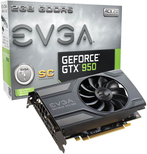 EVGA GeForce GTX950 SC - Graphics Card - Main image