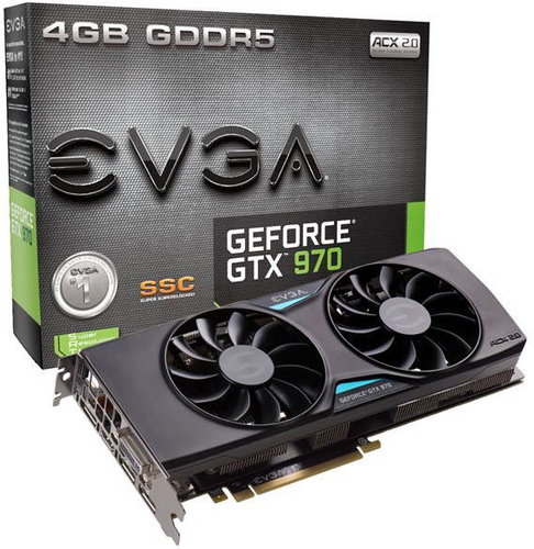 EVGA GeForce GTX970 SSC ACX 2.0+ - Graphics Card - Fő fotó