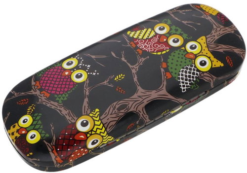 Ewena Glasses case owl, black - Glasses Case - Main image
