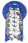 EverGreen Bows gloss x 6, 8x8 cm, silver - Christmas Ornaments