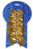 EverGreen Mašľa lesk ×6, 8 × 8 cm, zlatá - Vianočné ozdoby