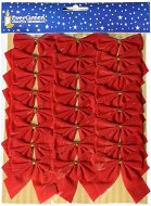 EverGreen Mašľa zamat ×24, 5,5 × 5,5 cm, červená - Vianočné ozdoby