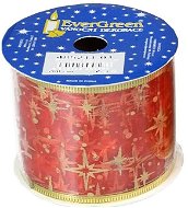 EverGreen Stuha s potlačou š. 6 cm, d. 2 m, červená, 1ks v balení, mix - Vianočné ozdoby