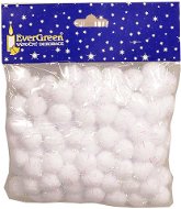 EverGreen Cotton balls x120, h. 2 cm, white-opal. - Christmas Ornaments