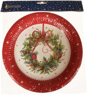 EverGreen Papír tányérok, átmérő 23 cm, 12 db, piros - Karácsonyi díszítés