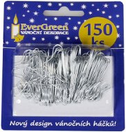EverGreen Háček na ozdoby cca 150 ks, stříbrná - Vianočná dekorácia
