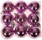 EverGreen® Ball magasfényű x 9 db, 4 cm átmérőjű, rózsaszínű - Karácsonyi díszítés