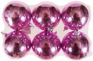 EverGreen® Gömb, magas fényű x 6 db, átmérője 5 cm, színe rózsaszín - Karácsonyi díszítés
