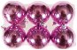 EverGreen® Gömb, magas fényű x 6 db, átmérője 5 cm, színe rózsaszín - Karácsonyi díszítés