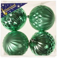 EverGreen® Sphere Relief x 4 pcs, Diameter 8cm, Pistachio Colour - Christmas Ornaments