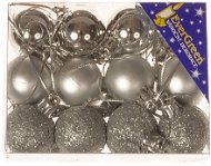 EverGreen® Gömb x 24 db, átmérője 3 cm, színe ezüst - Karácsonyi díszítés
