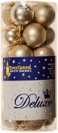 EverGreen® Gule × 24 ks, priemer 4 cm, farba champagne - Vianočné ozdoby