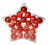 EverGreen® Gömb x 20 db, 3 fajta, átmérője 6 cm, színe piros - Karácsonyi díszítés