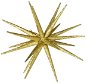 EverGreen® Hedgehog tip, height 25 cm, gold colour - Christmas Ornaments