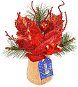 EverGreen® Asztal elrendezés - ág magnóliával, magassága 23 cm, piros szín - Karácsonyi díszítés