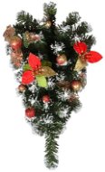 EverGreen® Decorated Curtain, Height of 45cm, Colour - Red-gold - Christmas Ornaments