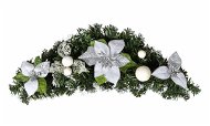 EverGreen® Feldíszített félkör, magassága 45 cm, színe fehér-ezüst - Karácsonyi díszítés