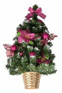 EverGreen® Decorated wall spruce, height 55 cm, colour pink-gold - Christmas Ornaments