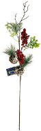 EverGreen® Ág tobozokkal és bogyókkal, magassága 68 cm, színe zöld-piros-fehér - Karácsonyi díszítés