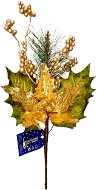 EverGreen® Branch with Christmas Roses and Berries, Height of 45cm, Gold Colour - Christmas Ornaments