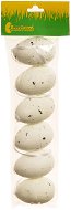 EverGreen pöttyös tojás x 6, magasság 6 cm, szín fehér - Húsvéti díszítés