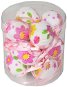 EverGreen Eggs decorated with Fabric x12, Height of 4cm, Colour: Pink - Decoration