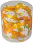 EverGreen Eggs decorated with Fabric x12, Height of 4cm, Colour: Yellow - Decoration