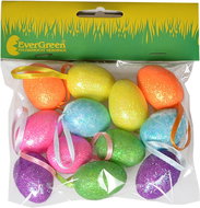 EverGreen Glitter Egg 12 pcs, height 4 cm, colour multicoloured - Easter Decoration