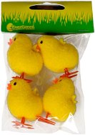 EverGreen csirke x 4 db, magasság 5 cm, szín sárga - Húsvéti díszítés