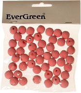 EverGreen Wooden beads 50 pcs, 1,6 cm, pink - Beads