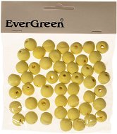 EverGreen fából készült gyöngyök 50 db, 1,6 cm, sárga - Gyöngy