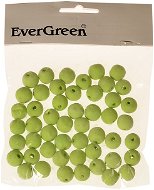 EverGreen fából készült gyöngyök 50 db, 1,6 cm, zöld - Gyöngy