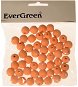 EverGreen Wooden beads 50 pcs, 1,6 cm, orange - Beads