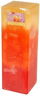 EverGreen Candle marble prism, size 5 x 5 x 15 cm, colour red-yellow - Candle