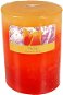 EverGreen Candle marble cylinder 7,5x10 cm, colour red-yellow - Candle