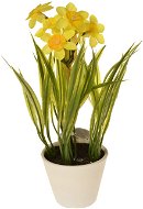 EverGreen Daffodil in a Pot, Height of 22cm, Colour Yellow - Artificial Flower
